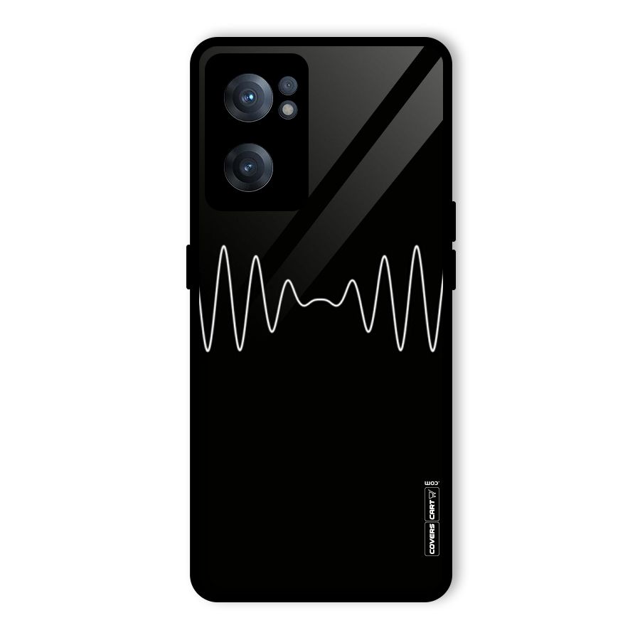 White Minimal Thread Glass Back Case for OnePlus Nord CE 2 5G