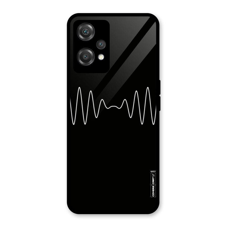 White Minimal Thread Glass Back Case for OnePlus Nord CE 2 Lite 5G