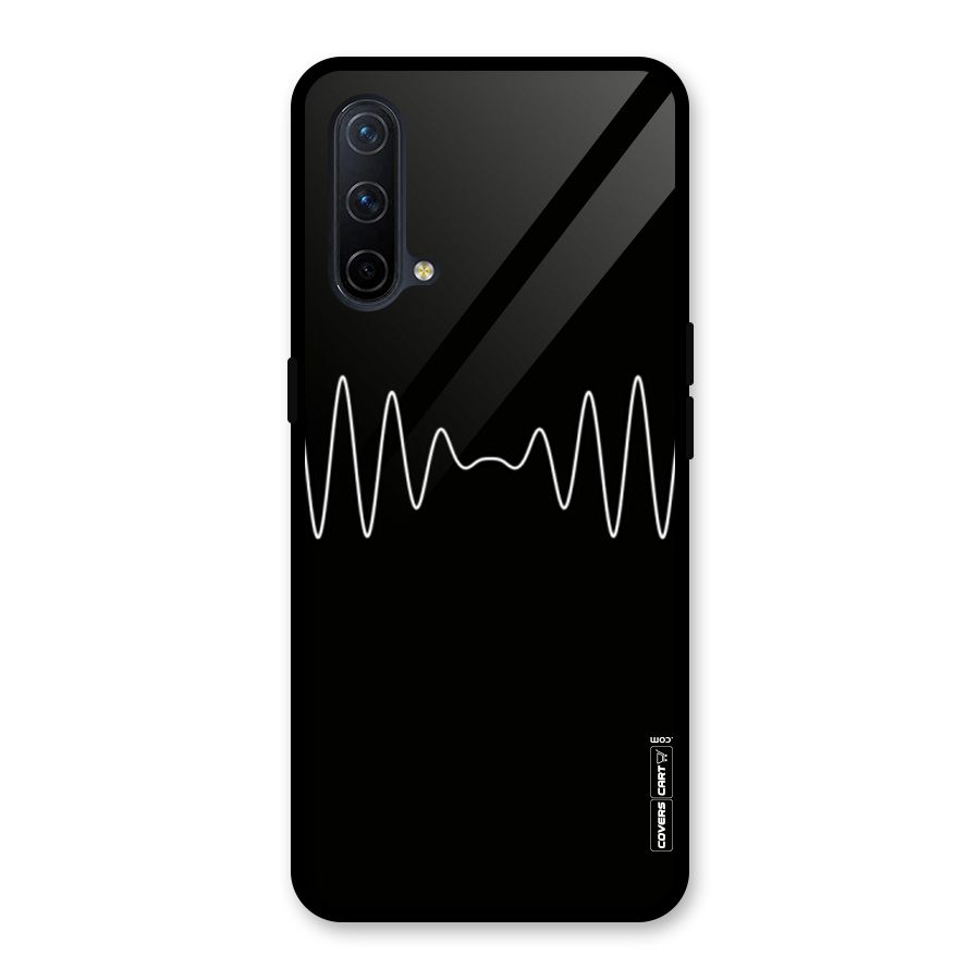 White Minimal Thread Glass Back Case for OnePlus Nord CE 5G