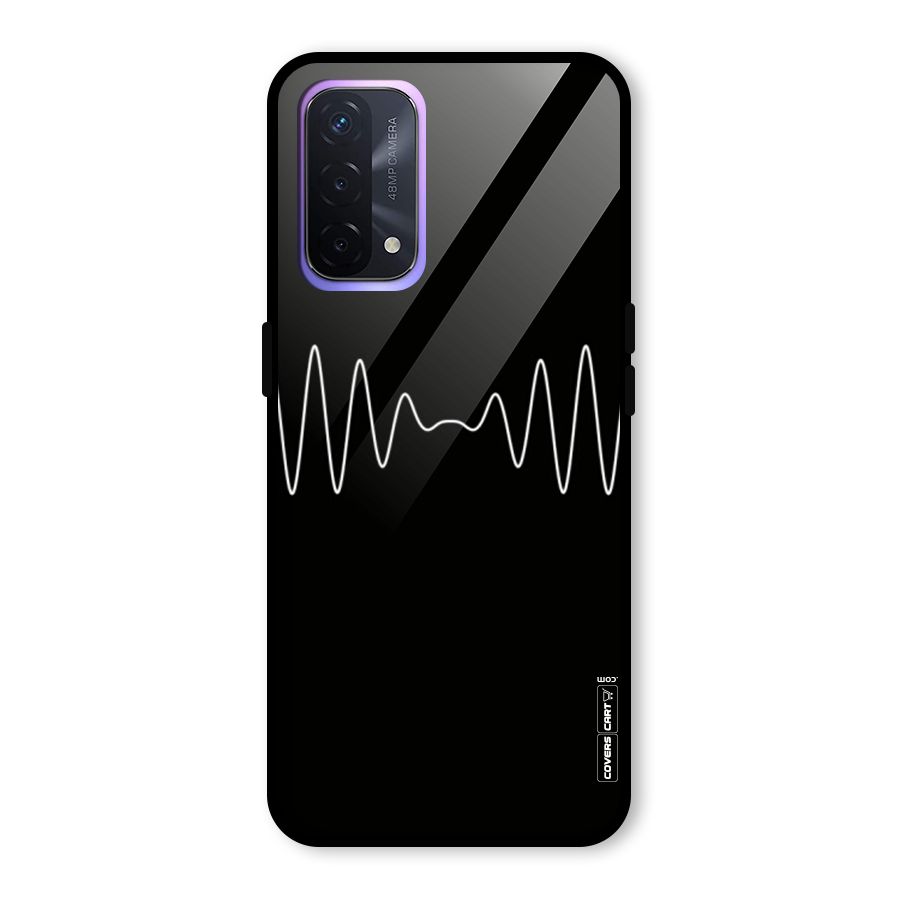 White Minimal Thread Glass Back Case for Oppo A74 5G