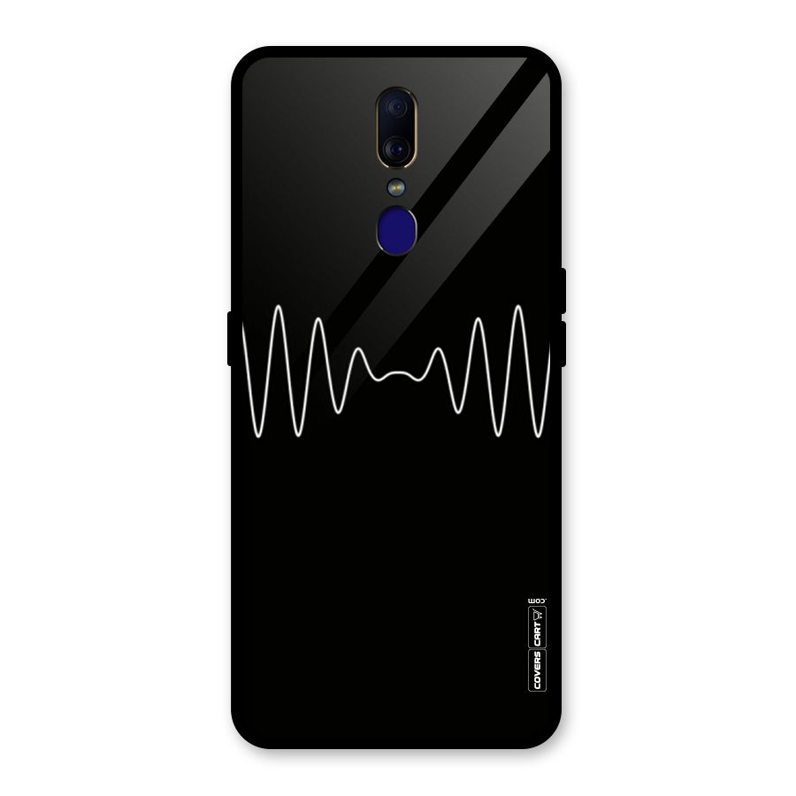 White Minimal Thread Glass Back Case for Oppo F11