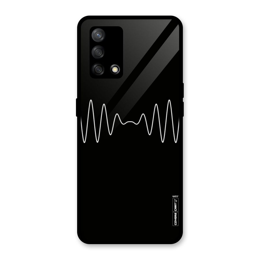 White Minimal Thread Glass Back Case for Oppo F19