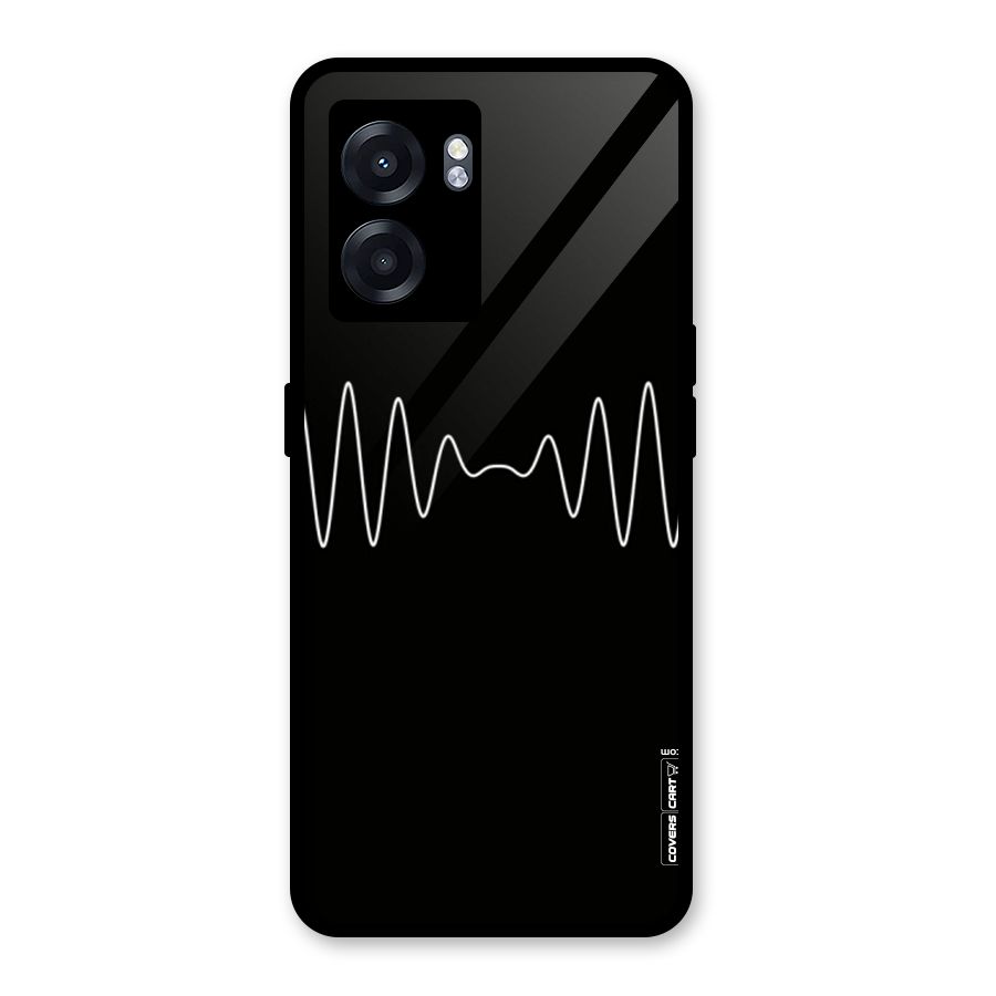 White Minimal Thread Glass Back Case for Oppo K10 (5G)
