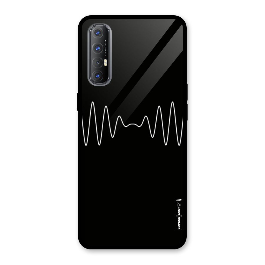 White Minimal Thread Glass Back Case for Oppo Reno3 Pro