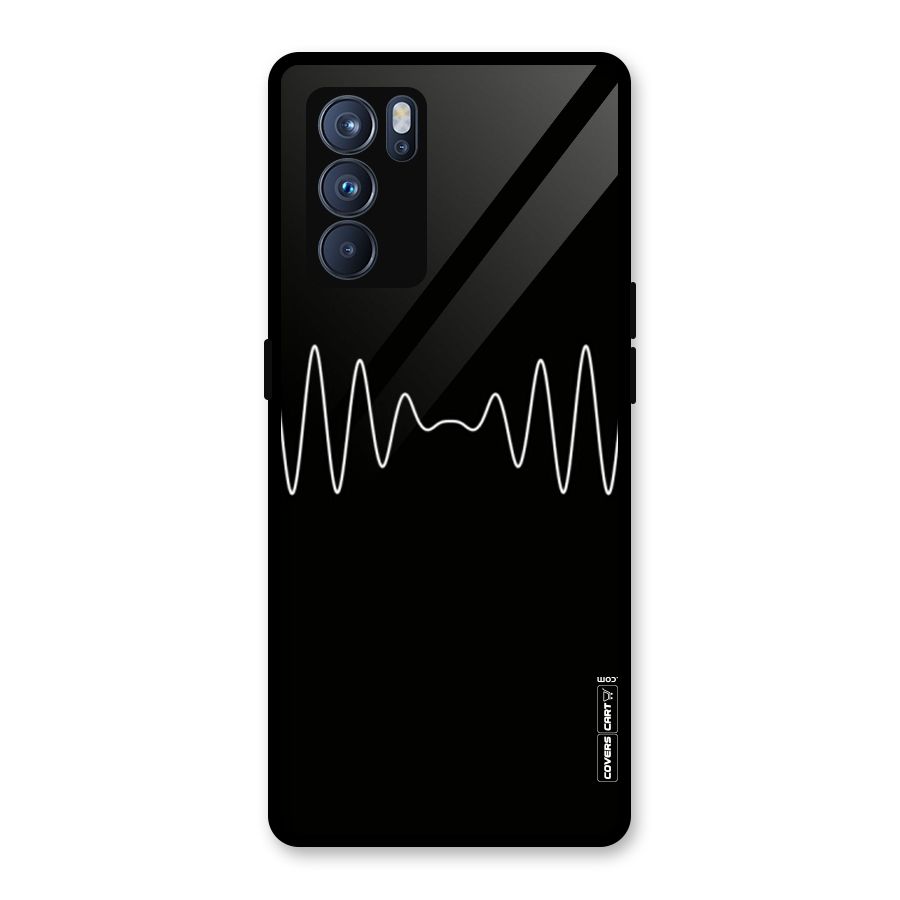 White Minimal Thread Glass Back Case for Oppo Reno6 Pro 5G