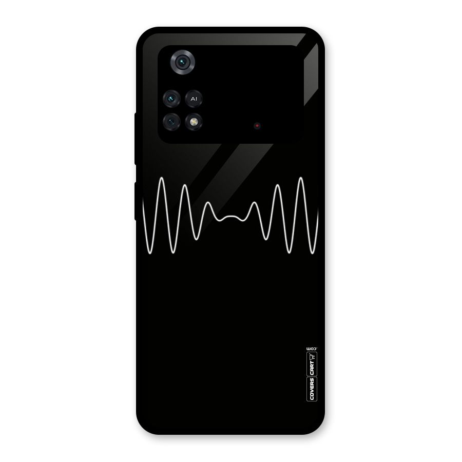 White Minimal Thread Glass Back Case for Poco M4 Pro 4G
