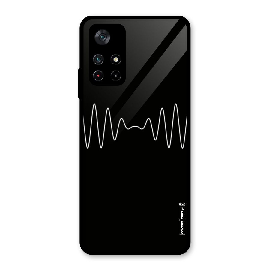 White Minimal Thread Glass Back Case for Poco M4 Pro 5G