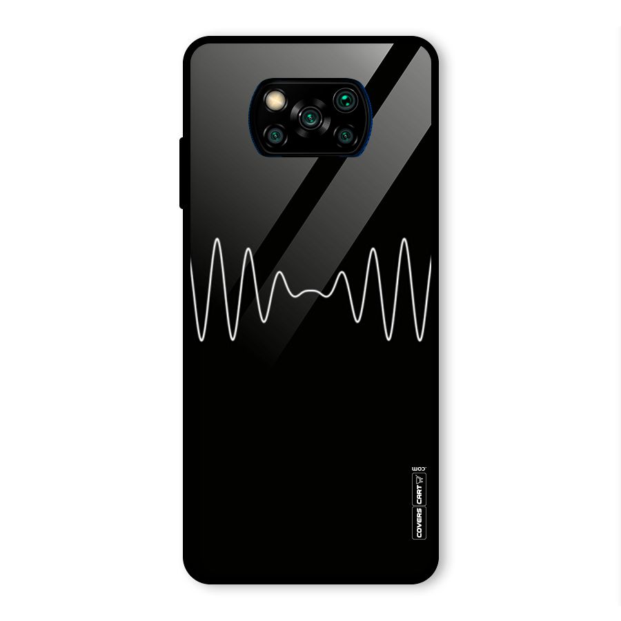 White Minimal Thread Glass Back Case for Poco X3 Pro