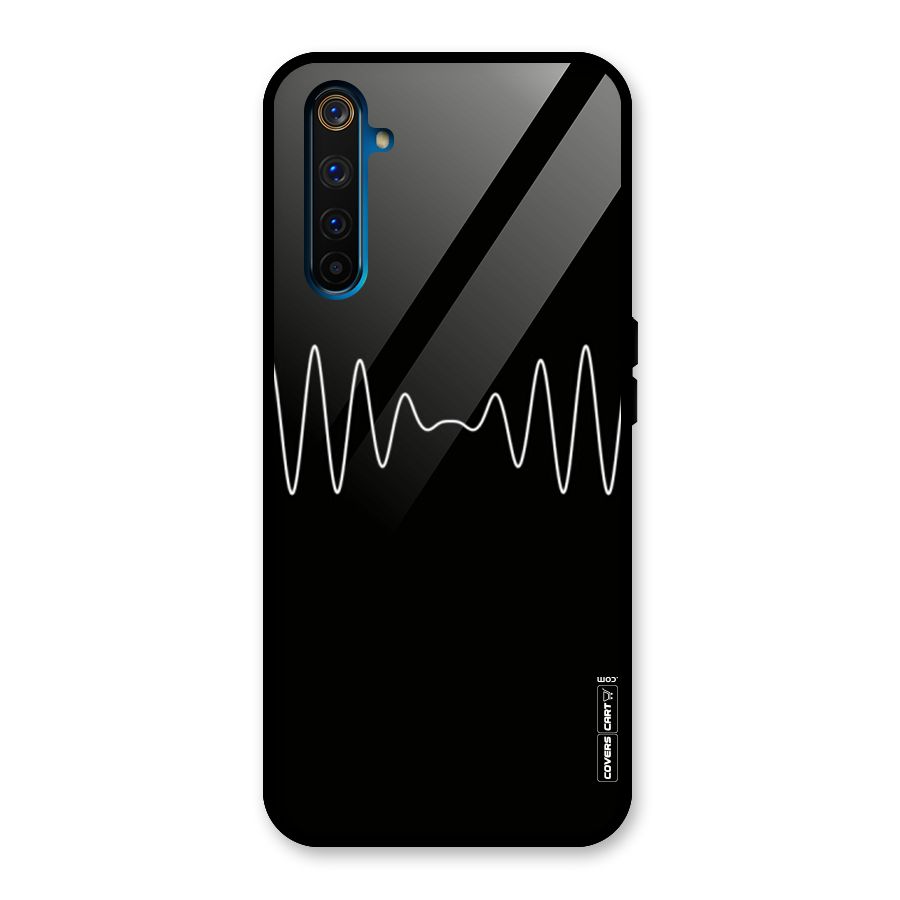 White Minimal Thread Glass Back Case for Realme 6 Pro