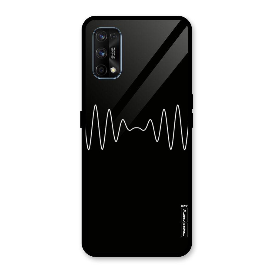 White Minimal Thread Glass Back Case for Realme 7 Pro