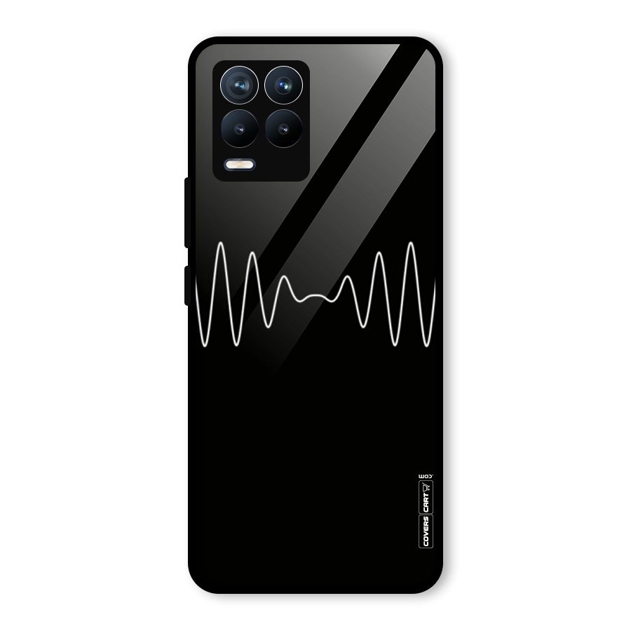 White Minimal Thread Glass Back Case for Realme 8 Pro
