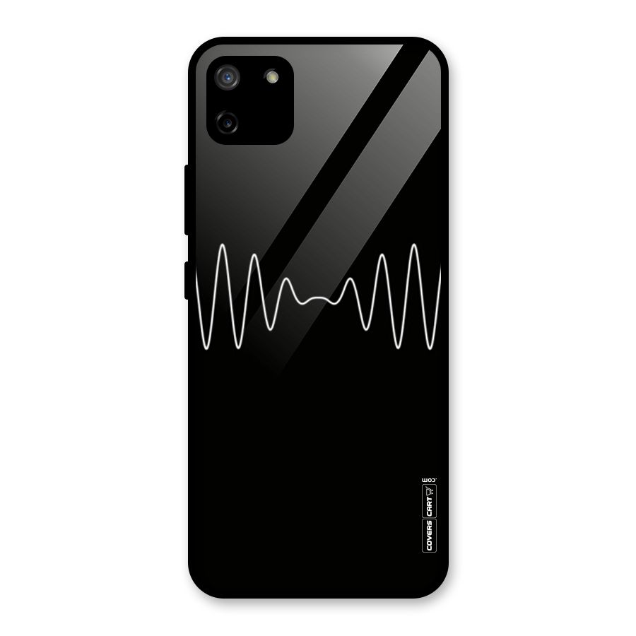White Minimal Thread Glass Back Case for Realme C11