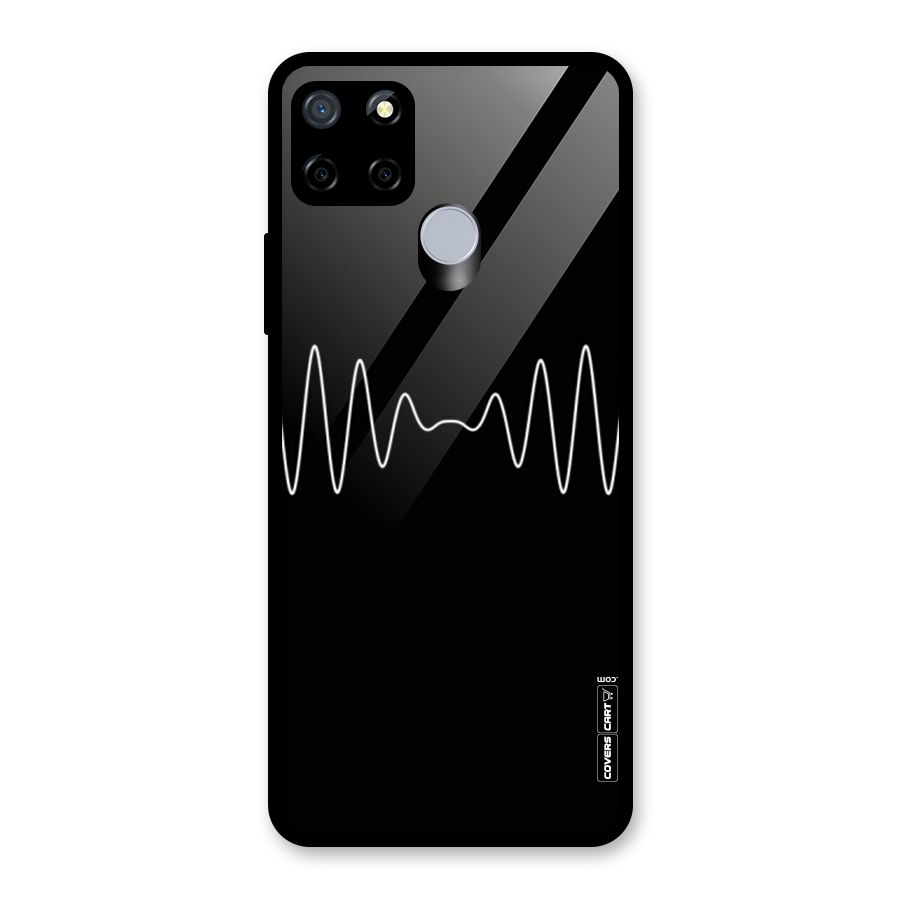 White Minimal Thread Glass Back Case for Realme C15