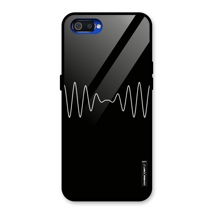 White Minimal Thread Glass Back Case for Realme C2
