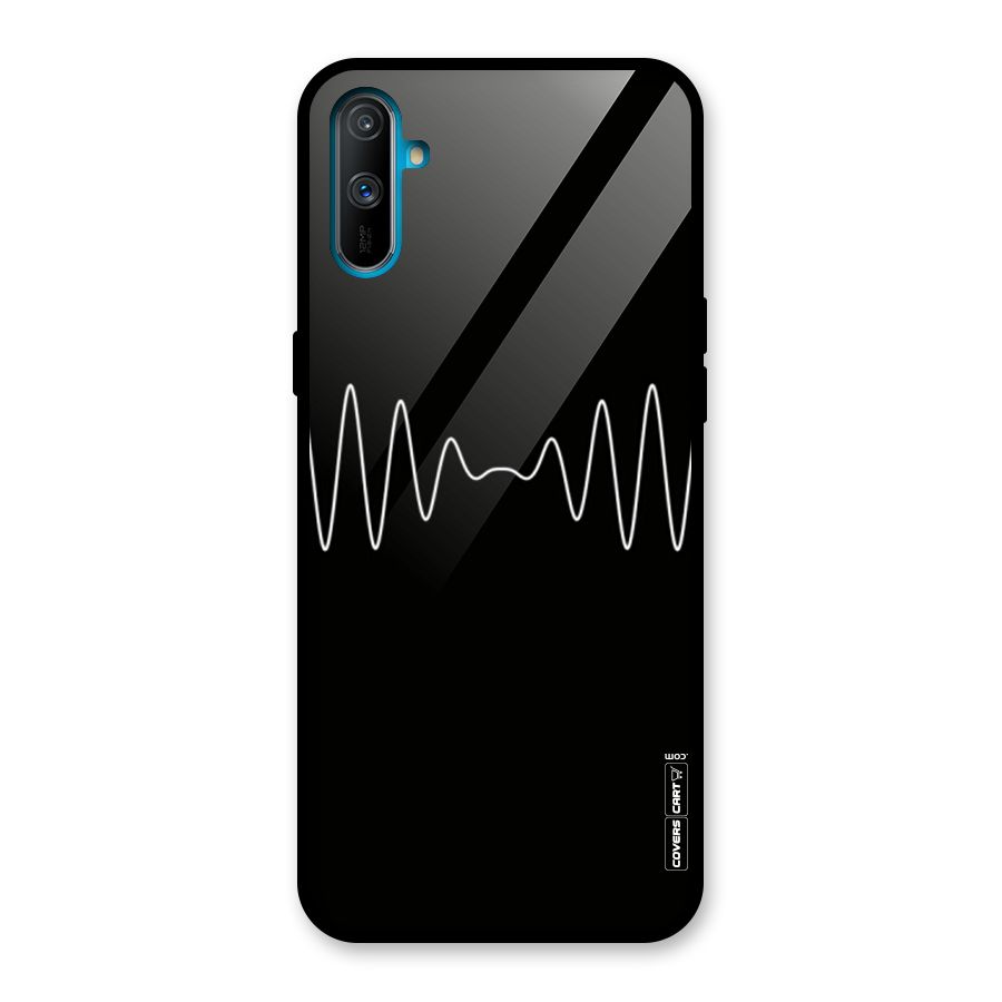White Minimal Thread Glass Back Case for Realme C3