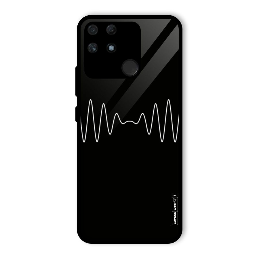 White Minimal Thread Glass Back Case for Realme Narzo 50A