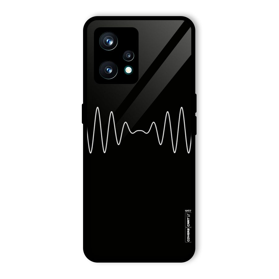 White Minimal Thread Glass Back Case for Realme Narzo 50 Pro