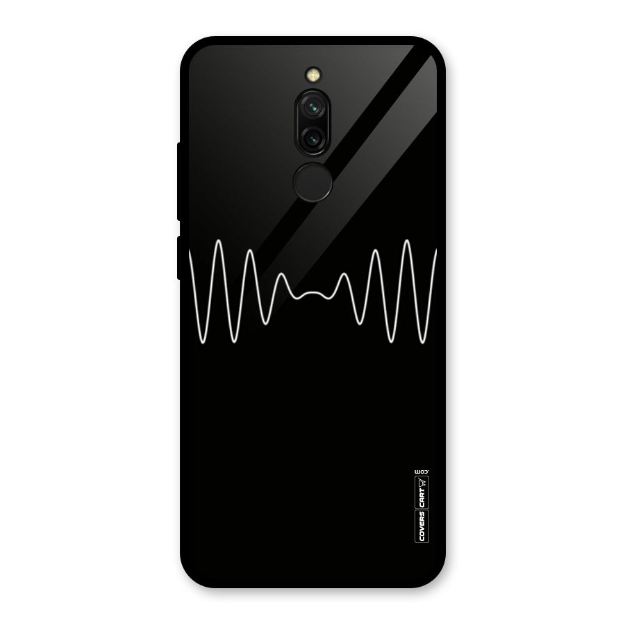 White Minimal Thread Glass Back Case for Redmi 8