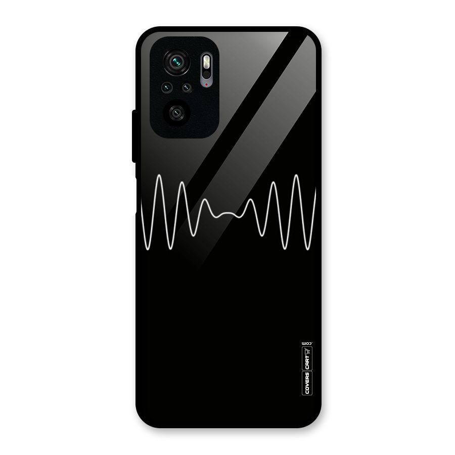 White Minimal Thread Glass Back Case for Redmi Note 10S