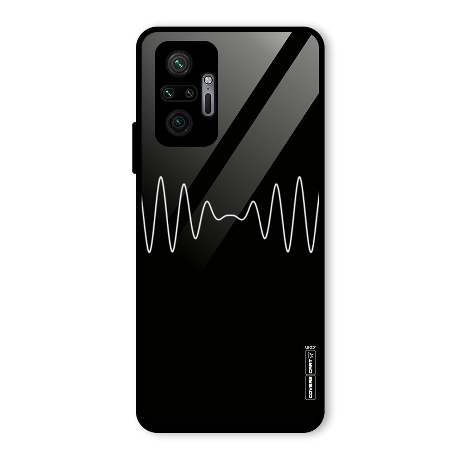 White Minimal Thread Glass Back Case for Redmi Note 10 Pro
