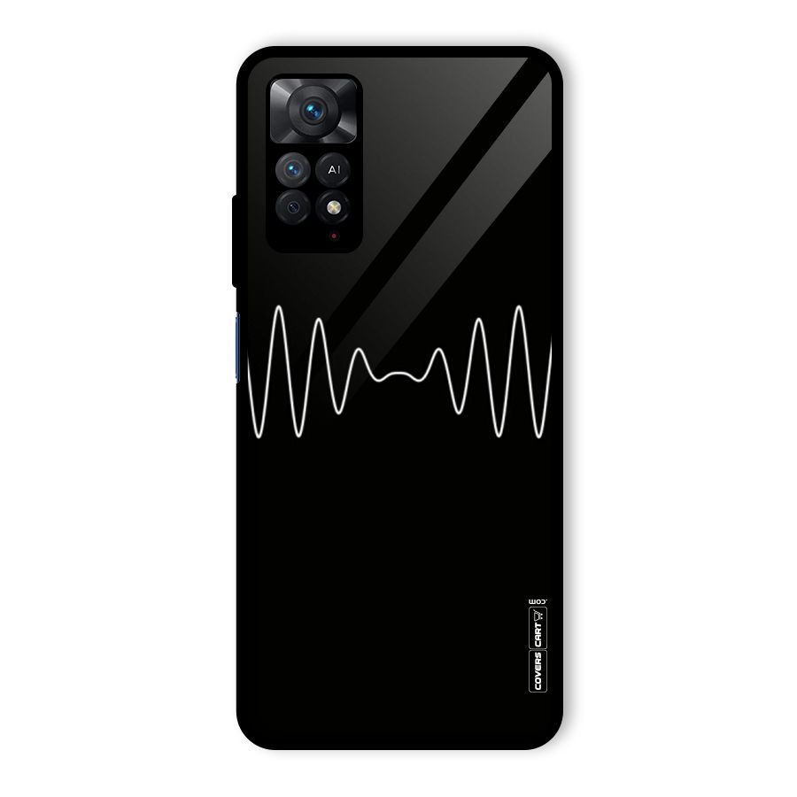 White Minimal Thread Glass Back Case for Redmi Note 11 Pro