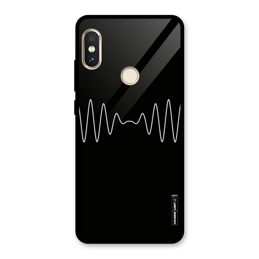 White Minimal Thread Glass Back Case for Redmi Note 5 Pro