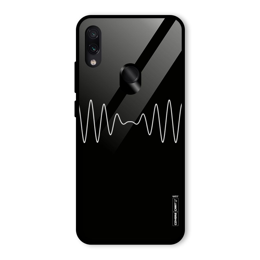 White Minimal Thread Glass Back Case for Redmi Note 7S