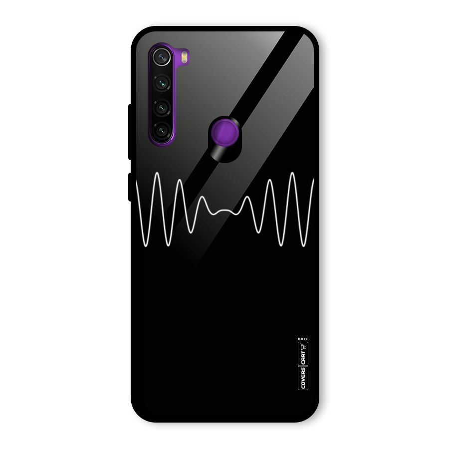 White Minimal Thread Glass Back Case for Redmi Note 8