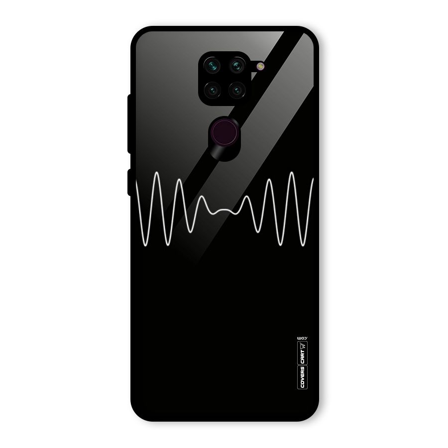 White Minimal Thread Glass Back Case for Redmi Note 9