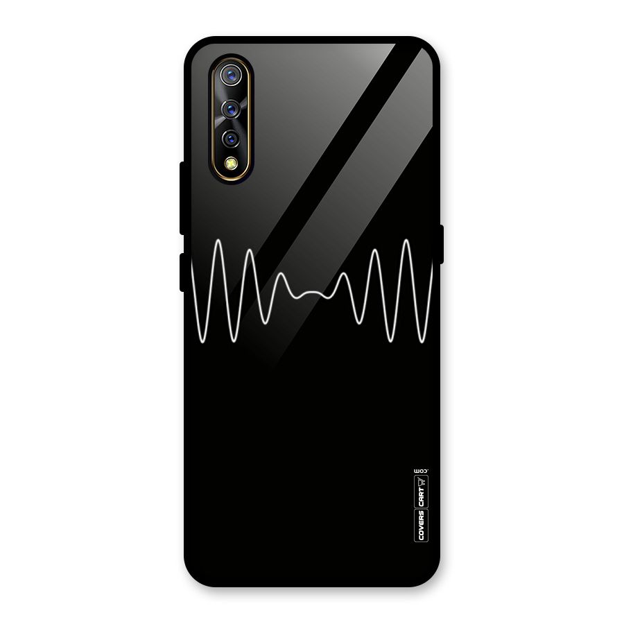 White Minimal Thread Glass Back Case for Vivo S1