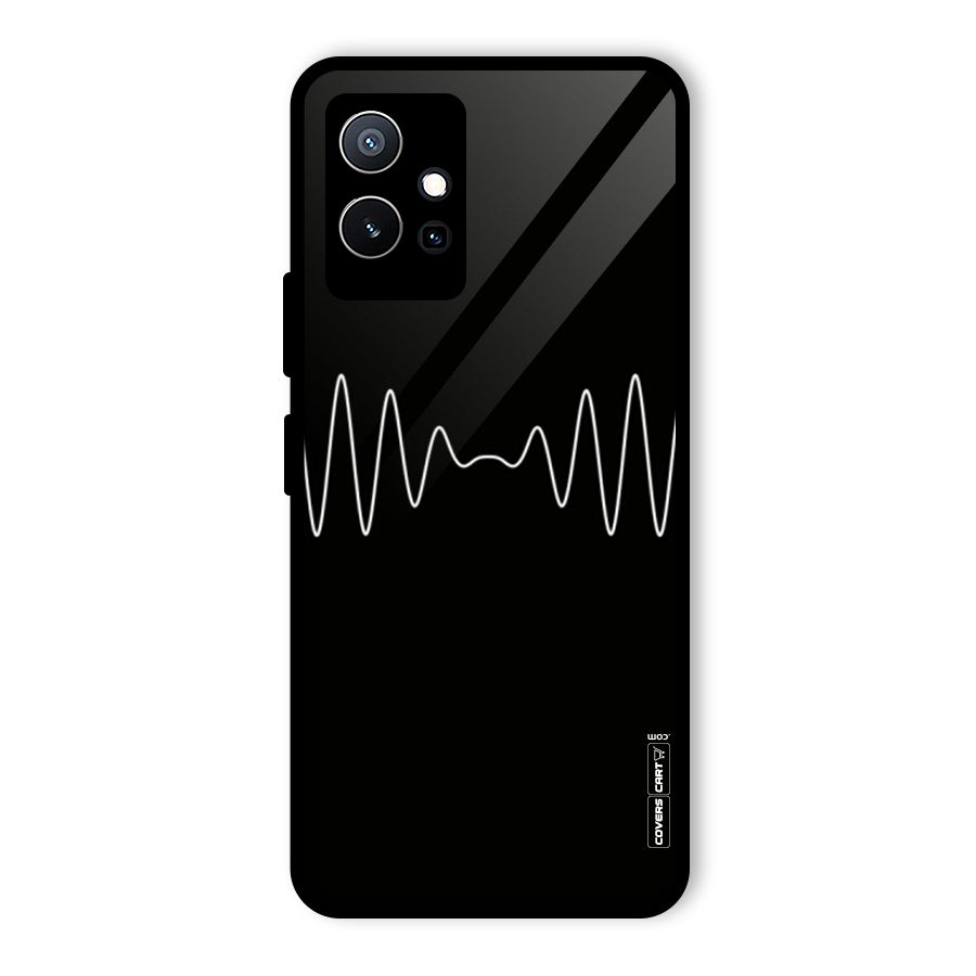 White Minimal Thread Glass Back Case for Vivo T1 5G