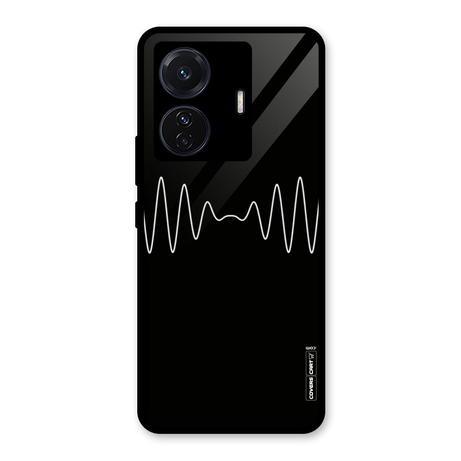 White Minimal Thread Glass Back Case for Vivo T1 Pro