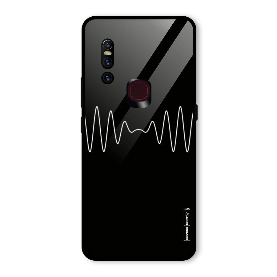 White Minimal Thread Glass Back Case for Vivo V15