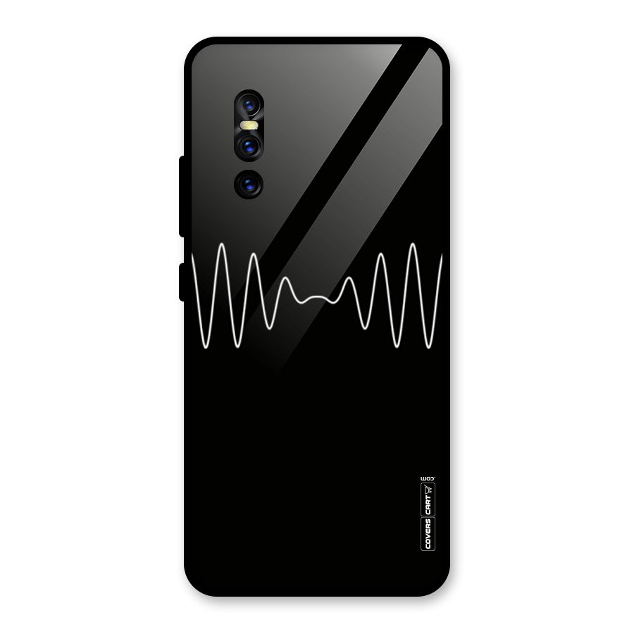 White Minimal Thread Glass Back Case for Vivo V15 Pro