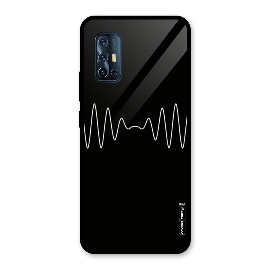 White Minimal Thread Glass Back Case for Vivo V17