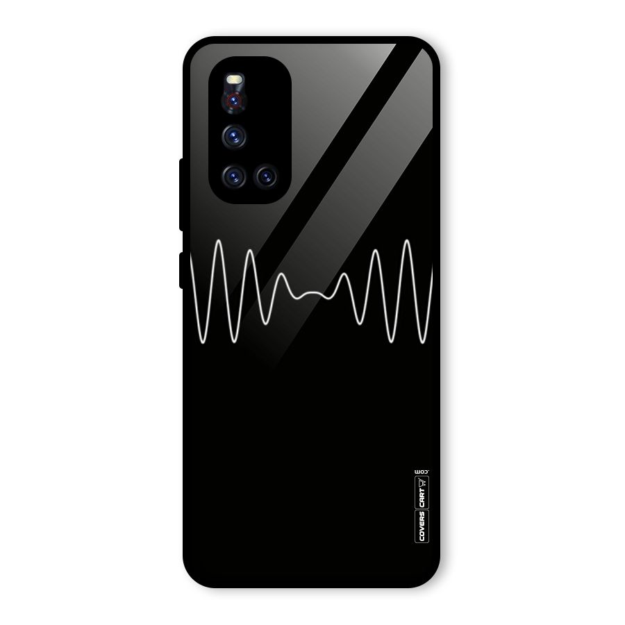 White Minimal Thread Glass Back Case for Vivo V19