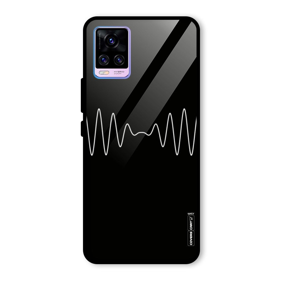 White Minimal Thread Glass Back Case for Vivo V20 Pro