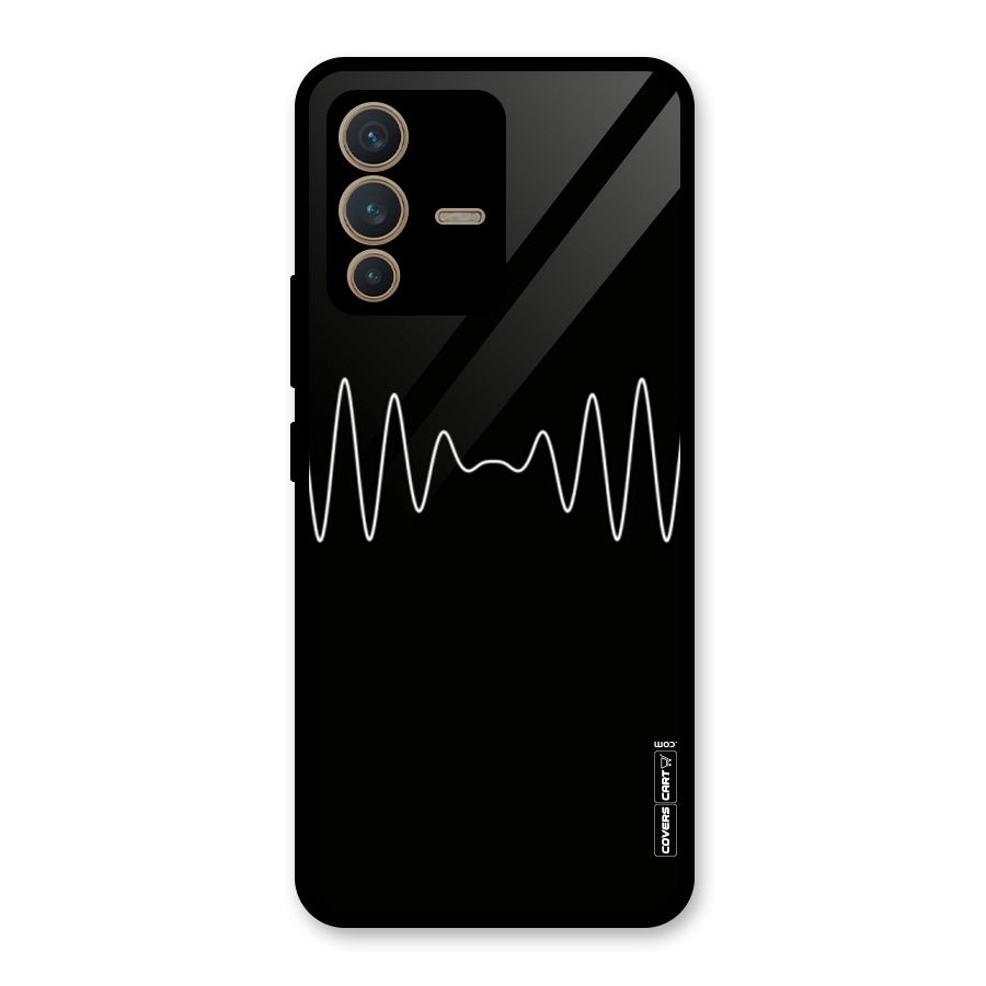 White Minimal Thread Glass Back Case for Vivo V23 5G