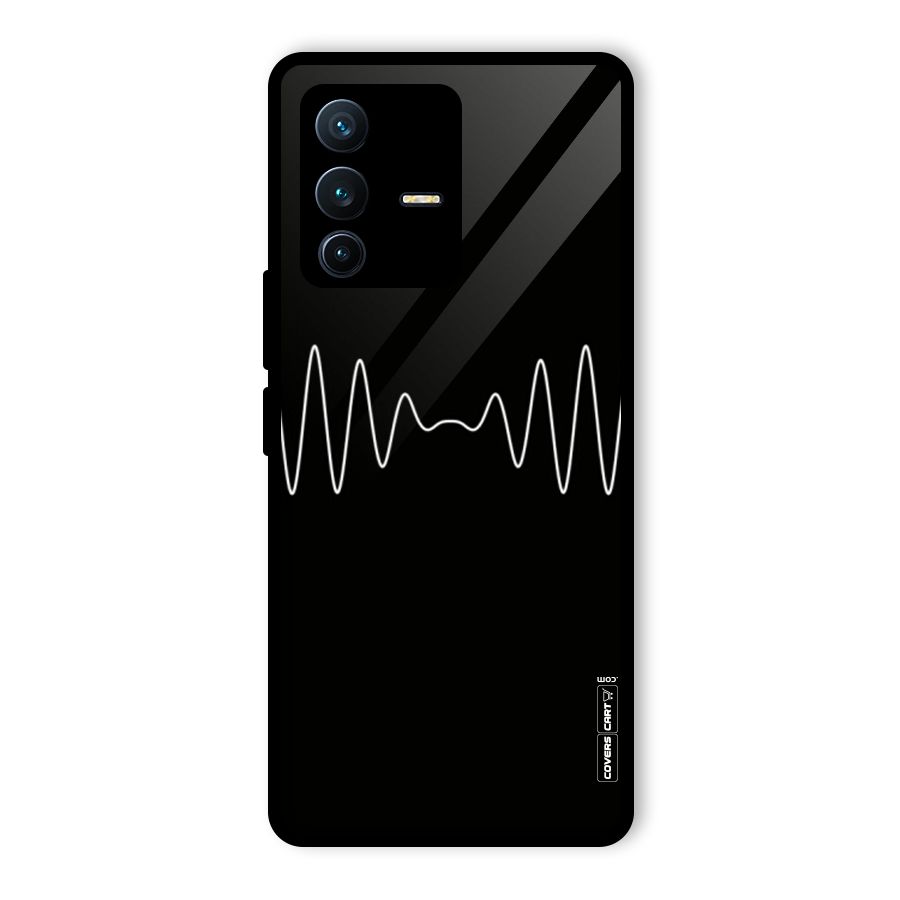 White Minimal Thread Glass Back Case for Vivo V23 Pro