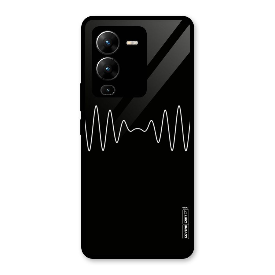 White Minimal Thread Glass Back Case for Vivo V25 Pro