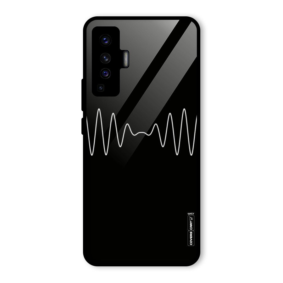 White Minimal Thread Glass Back Case for Vivo X50