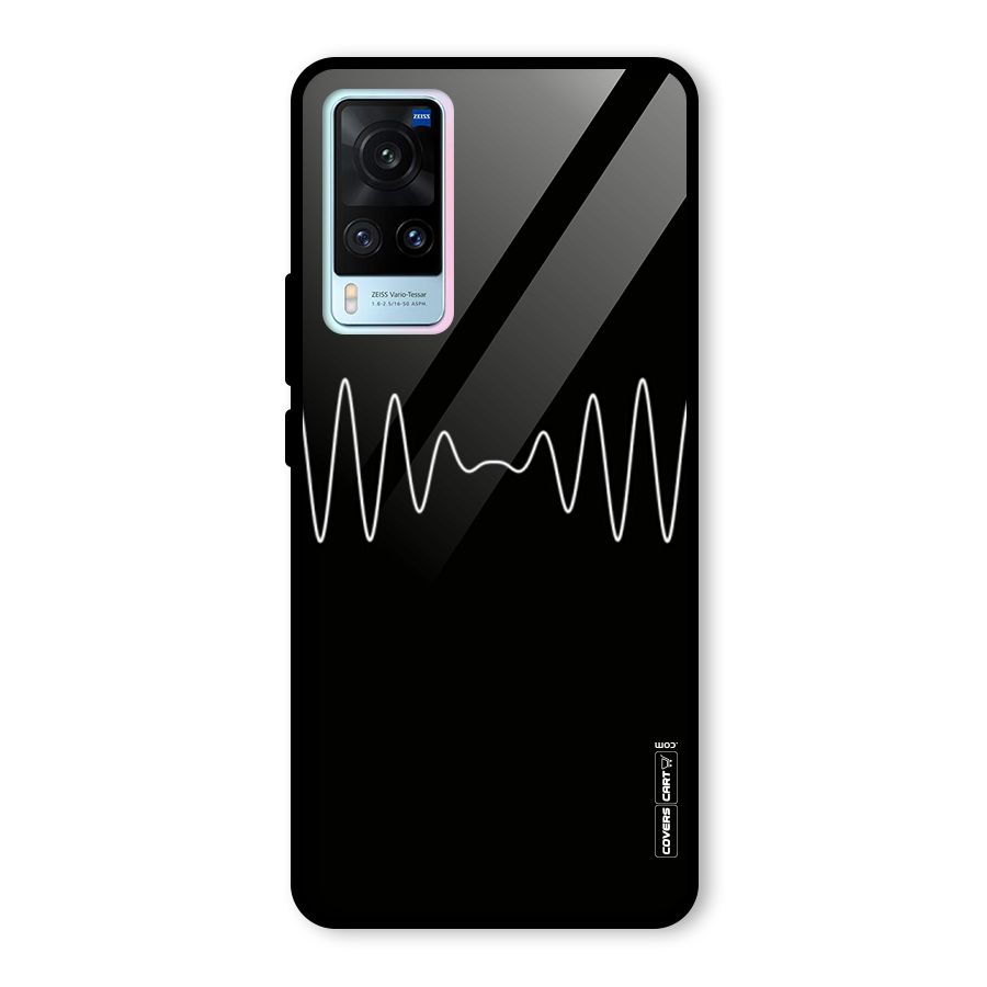 White Minimal Thread Glass Back Case for Vivo X60