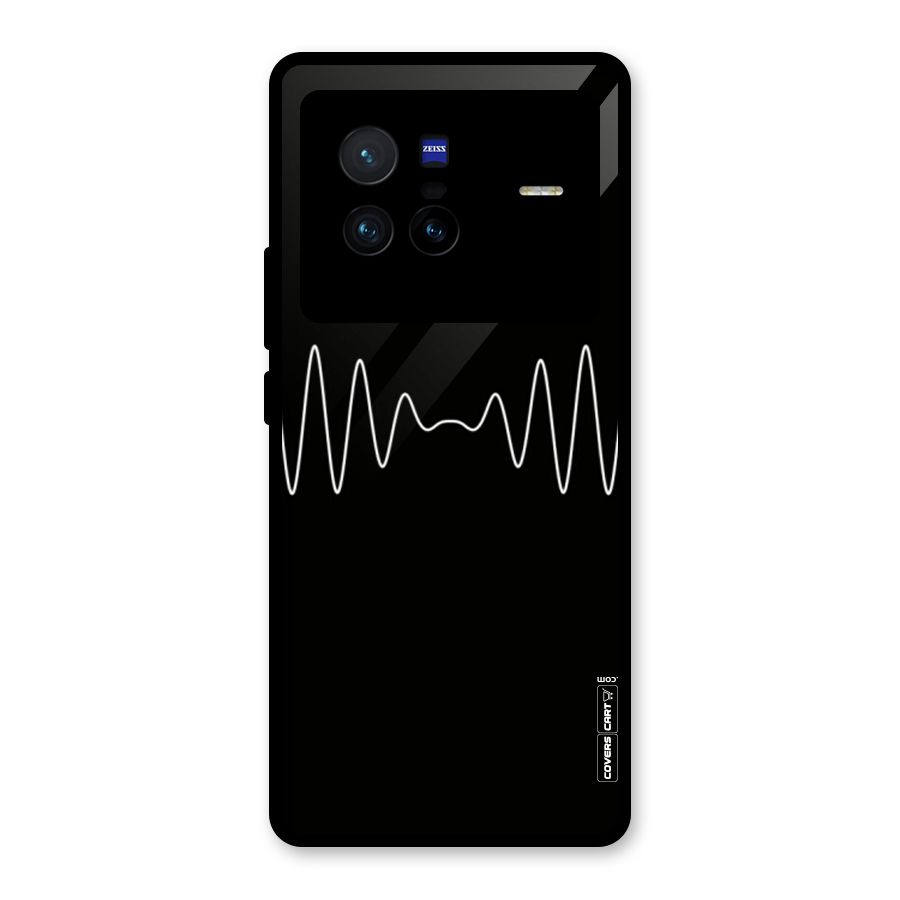 White Minimal Thread Glass Back Case for Vivo X80