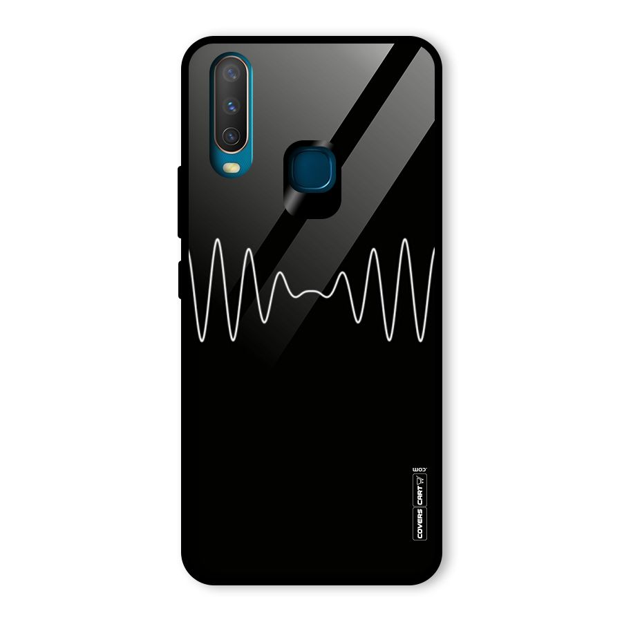 White Minimal Thread Glass Back Case for Vivo Y12