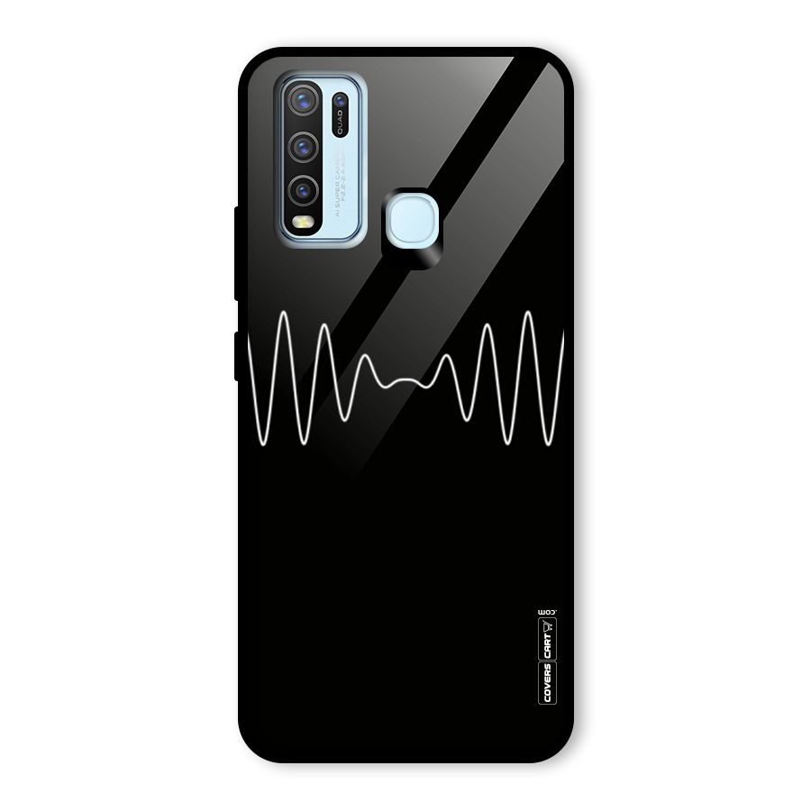 White Minimal Thread Glass Back Case for Vivo Y30