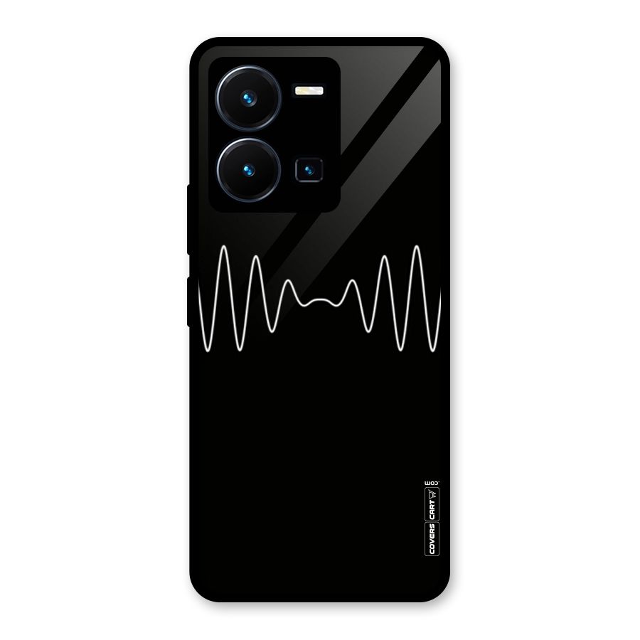 White Minimal Thread Glass Back Case for Vivo Y35