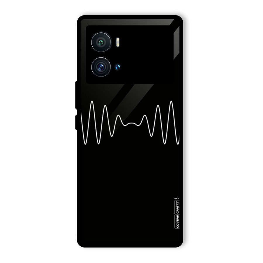 White Minimal Thread Glass Back Case for Vivo iQOO 9 Pro