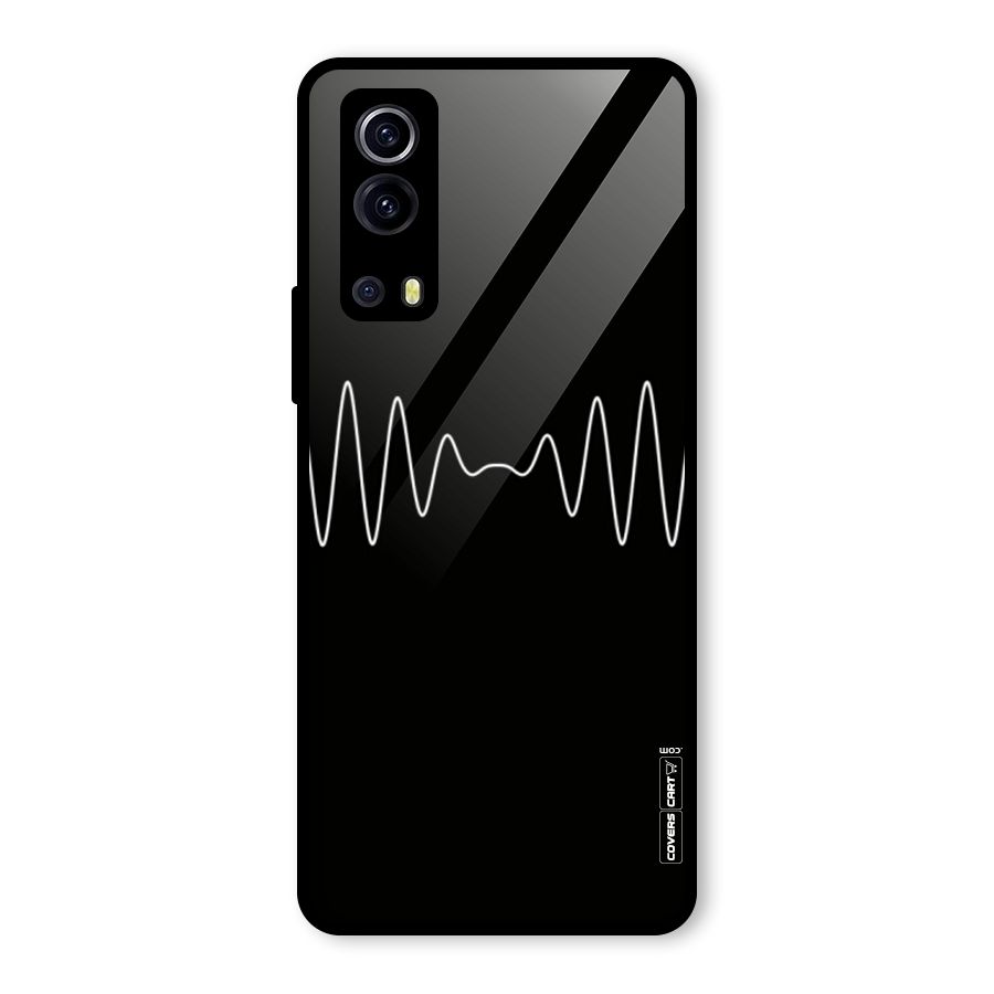 White Minimal Thread Glass Back Case for Vivo iQOO Z3