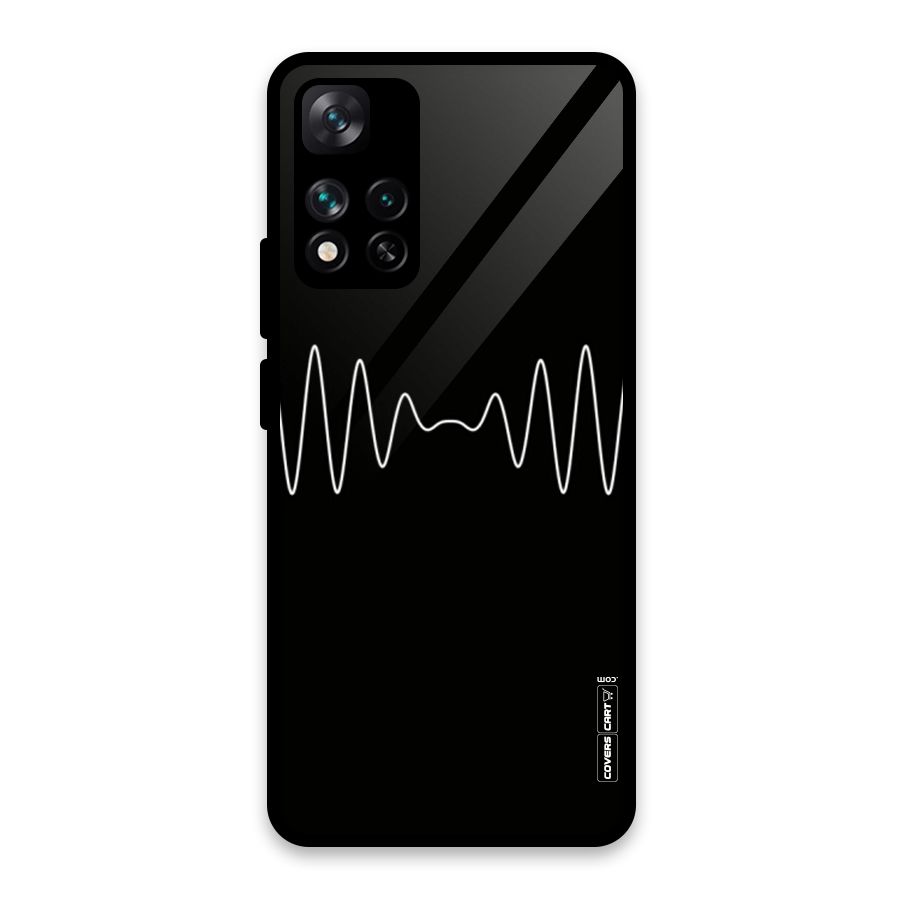 White Minimal Thread Glass Back Case for Xiaomi 11i HyperCharge 5G