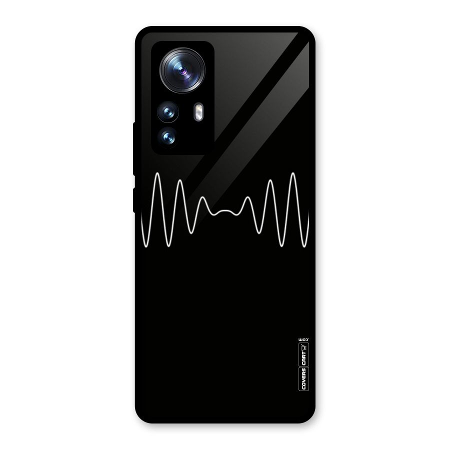 White Minimal Thread Glass Back Case for Xiaomi 12 Pro